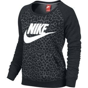 Nike animal print crewneck - black & grey